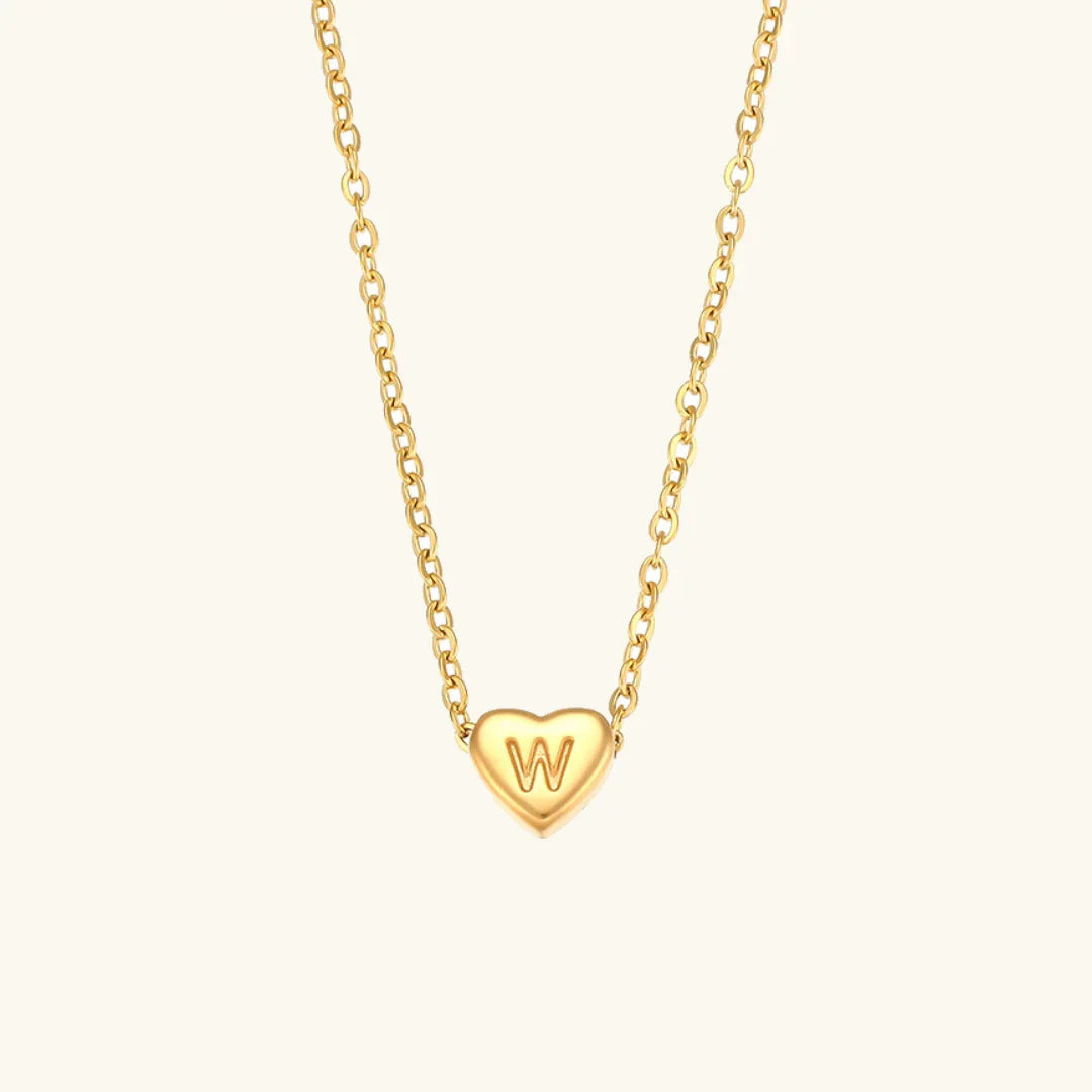 Amélie Heart Initial Necklace