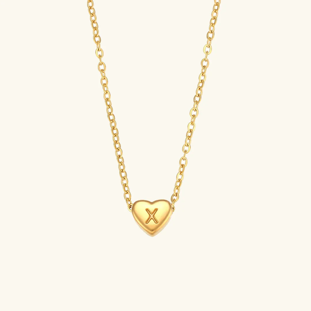 Amélie Heart Initial Necklace