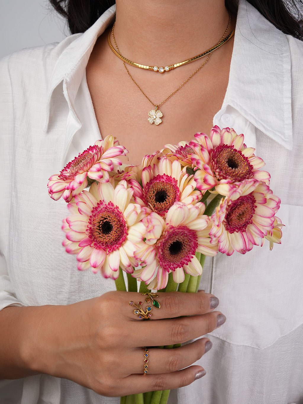 Four Leaf Clover Kette Gold