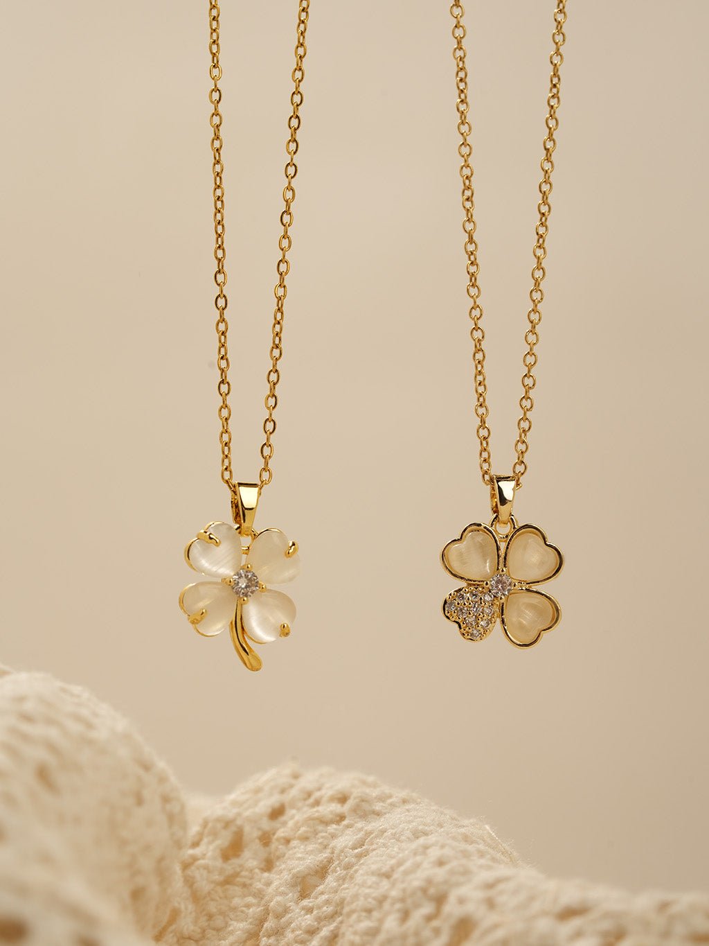 Four Leaf Clover Kette Gold