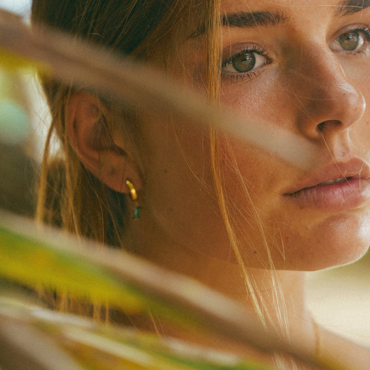 Ivy Birthstone Huggies