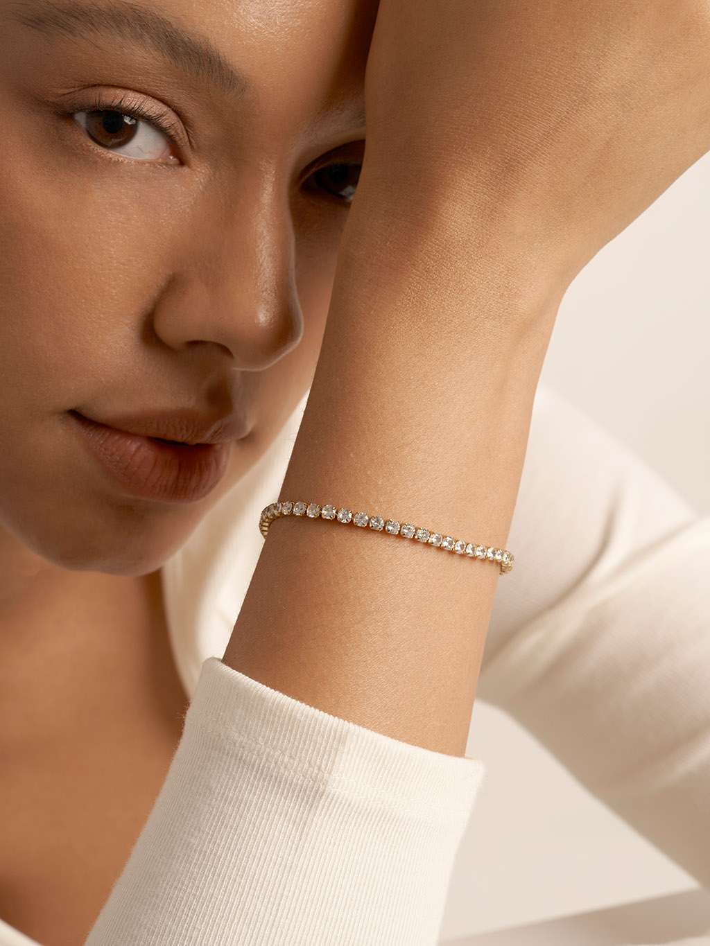 Sparkling Tennis Armband Gold