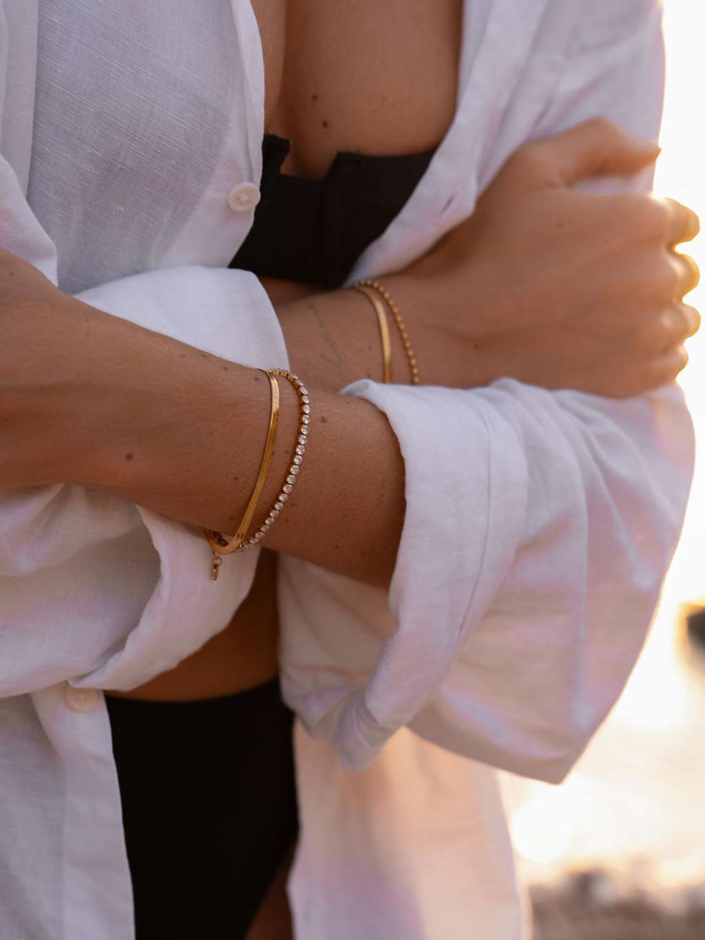 Sparkling Tennis Armband Gold