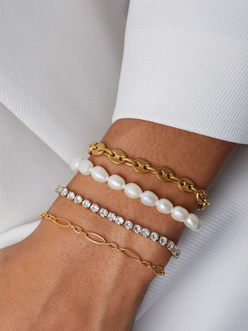 Sparkling Tennis Armband Gold