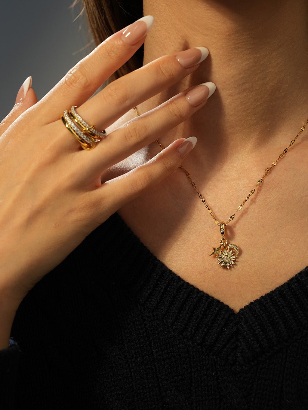 Sun Moon Star Kette Gold