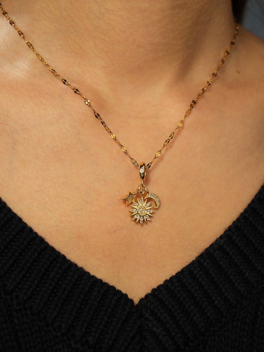 Sun Moon Star Kette Gold