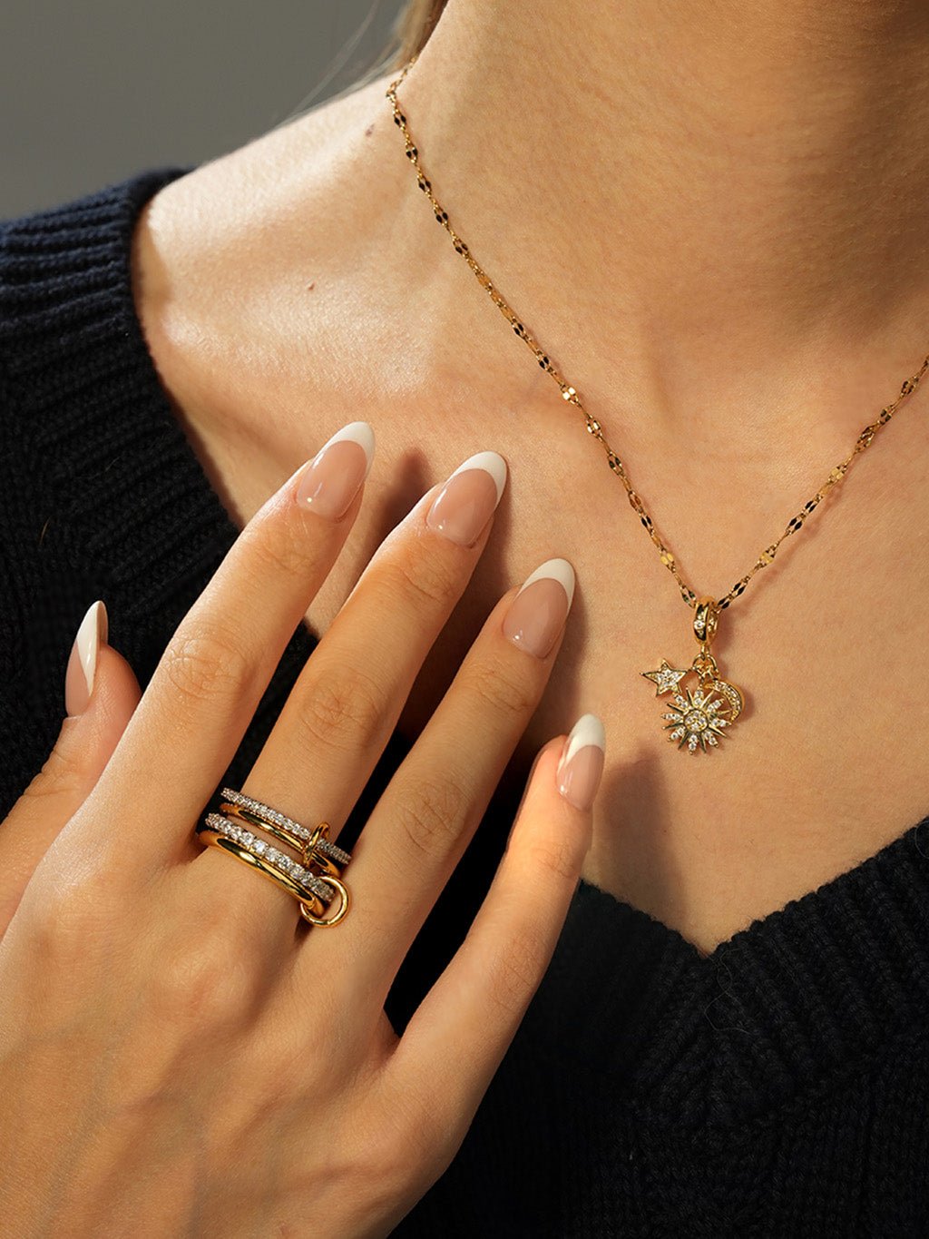 Sun Moon Star Kette Gold