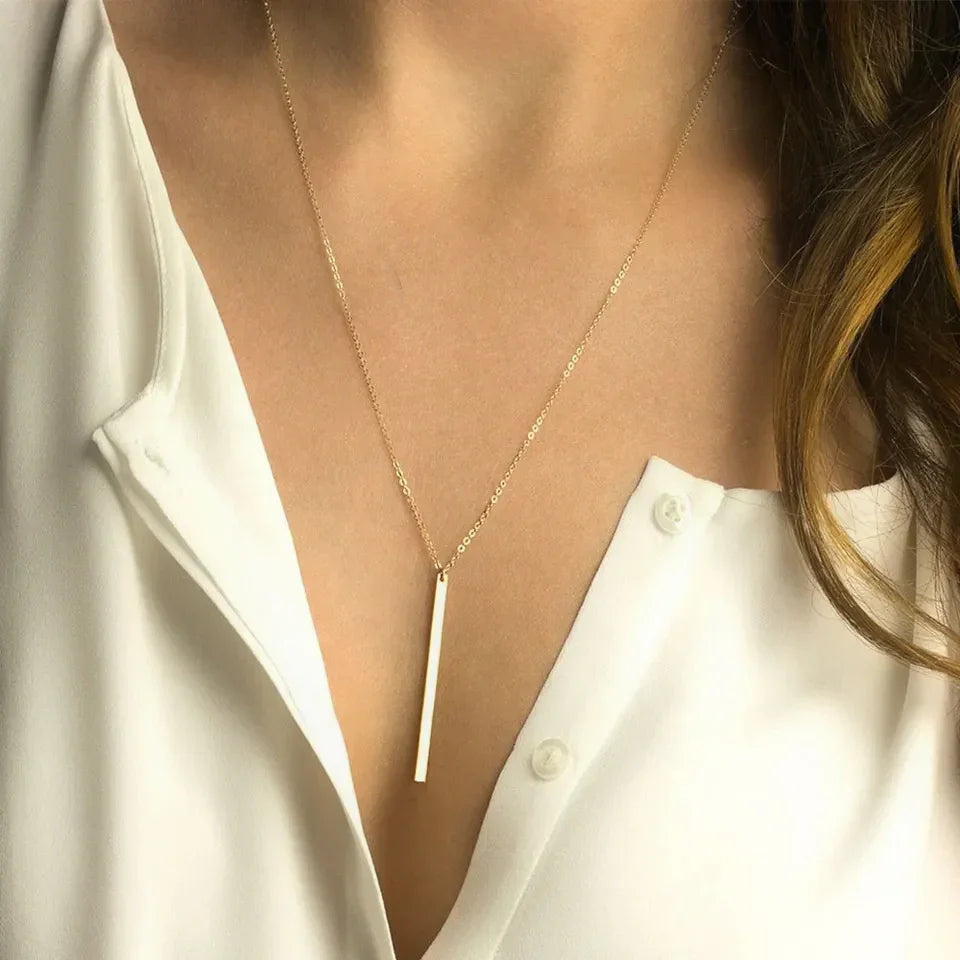 Rowan Gold Bar Necklace