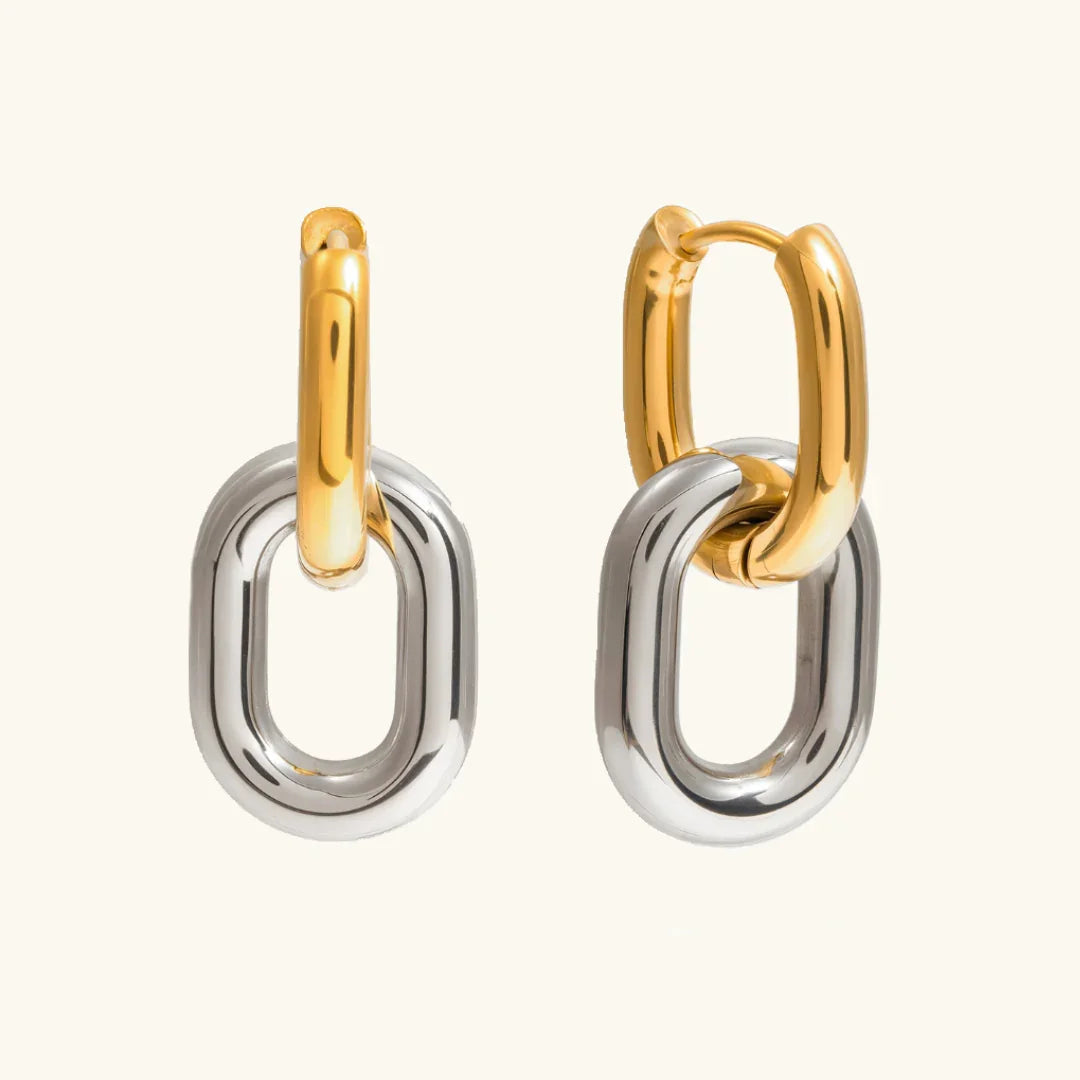 Alcyone Two Tone Double Hoops