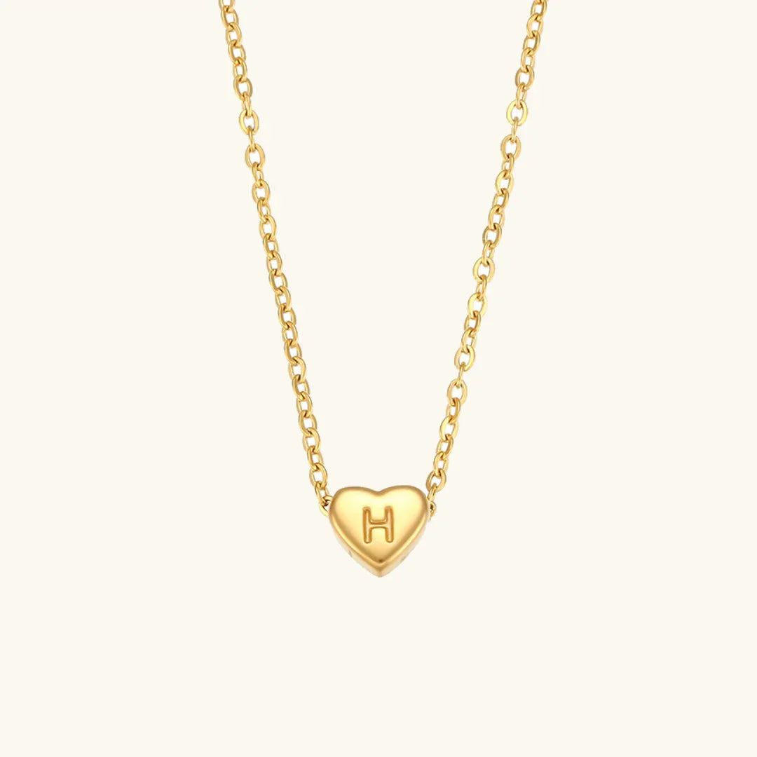Amélie Heart Initial Necklace