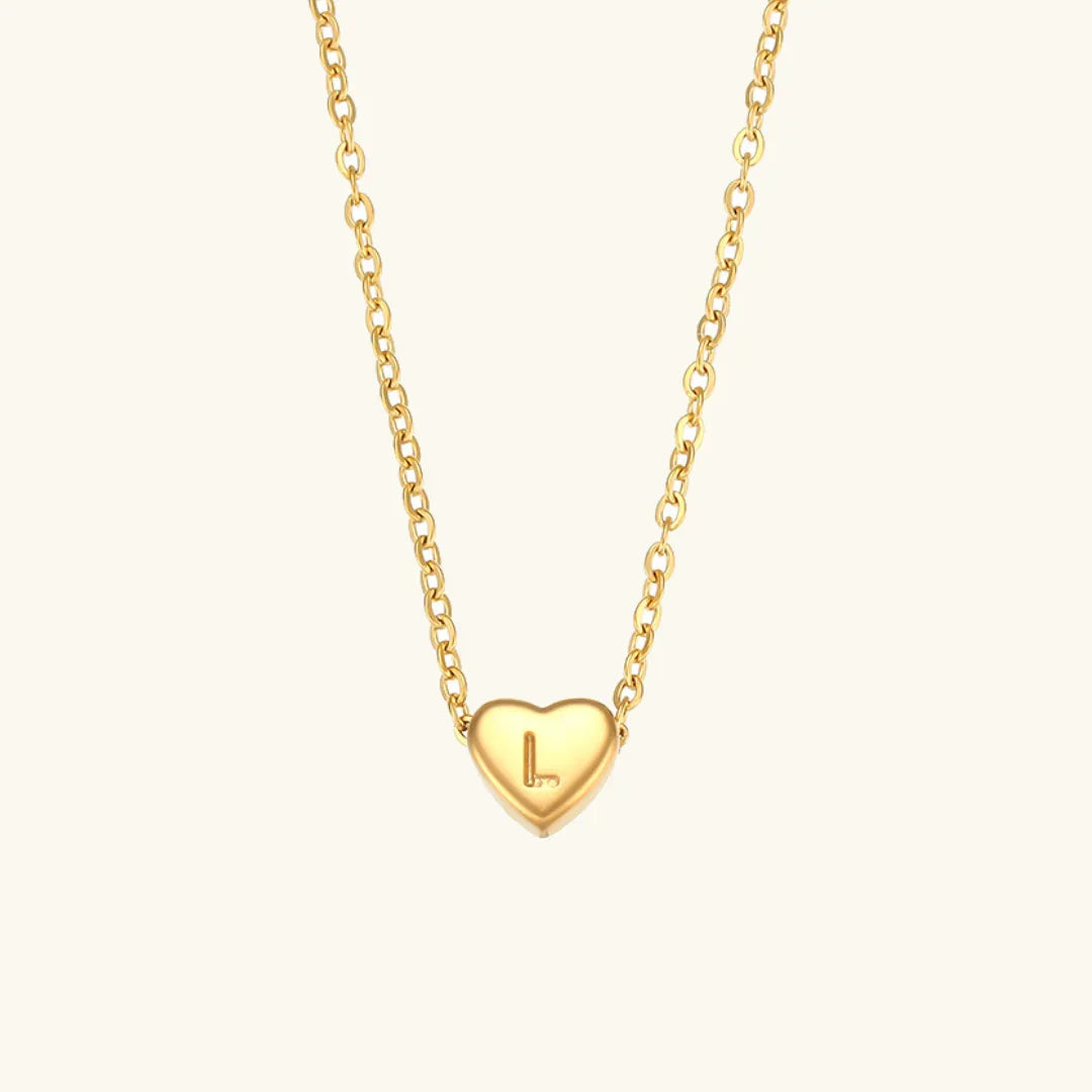 Amélie Heart Initial Necklace