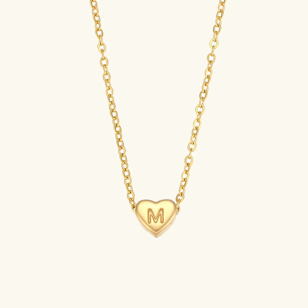 Amélie Heart Initial Necklace