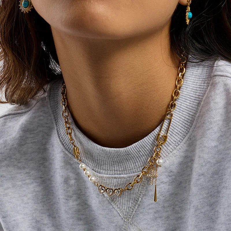 Ysabel Diamond Pearl Necklace