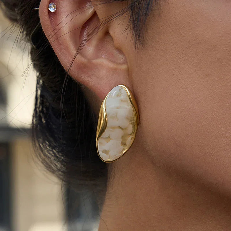 Sylvie Polished Gemstone Earrings