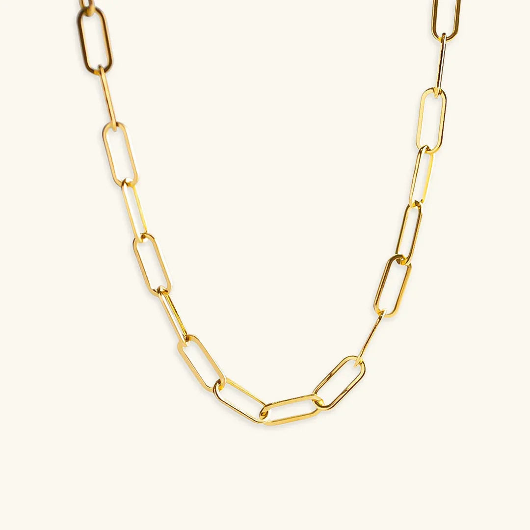 Ximena Gold Paperclip Chain Necklace