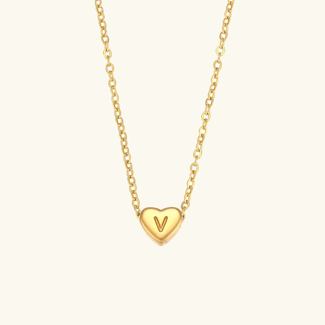 Amélie Heart Initial Necklace