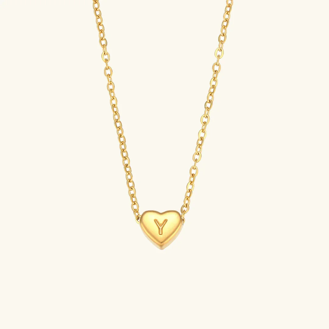 Amélie Heart Initial Necklace