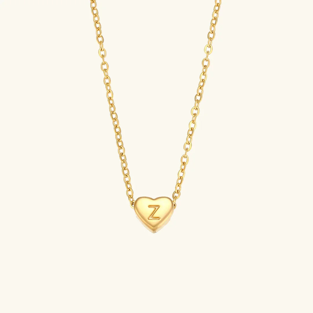 Amélie Heart Initial Necklace