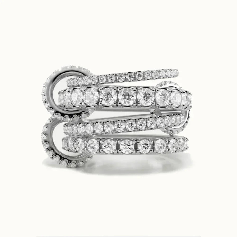 Rosetta Stacked Diamond Ring